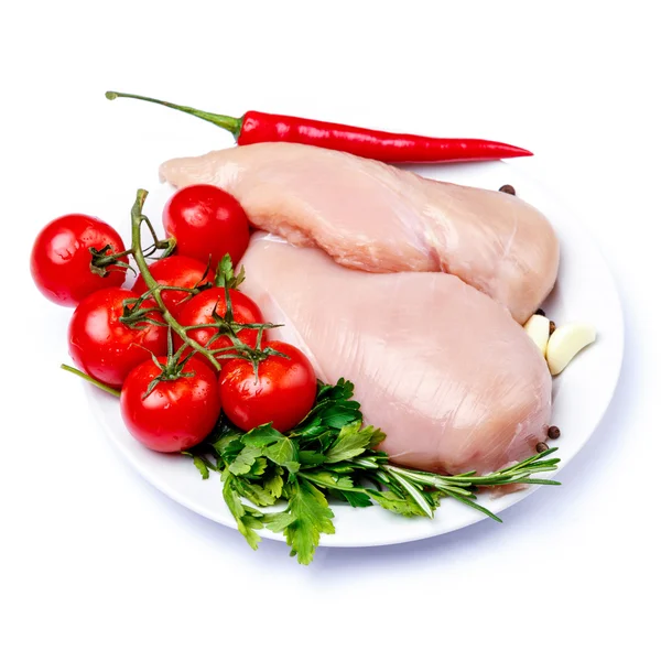 Raw chicken breast fillets — Stock Photo, Image