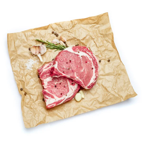 Ungekochtes Bio-Schienbein von Rindfleisch — Stockfoto