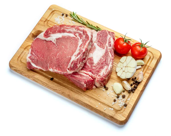 Ungekochtes Bio-Schienbein von Rindfleisch — Stockfoto