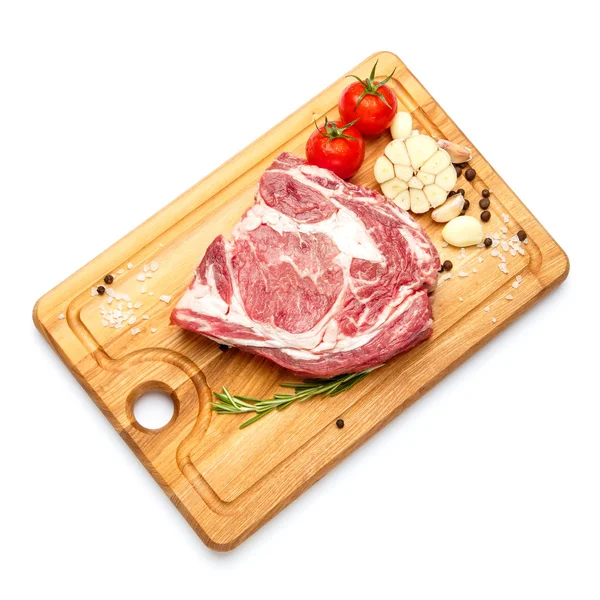 Ungekochtes Bio-Schienbein von Rindfleisch — Stockfoto