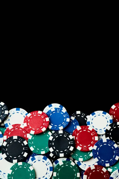 Background made of Casino chips top down view — Stock Photo, Image