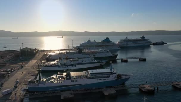 Odessa Opera och Balett teater i Odessa på morgonen solnedgången, Ukraina — Stockvideo