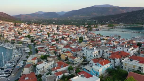 Vue aérienne d'Ermioni, Grèce - vidéographie par drone — Video