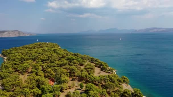 Vista aérea de Ermioni, Grecia - videografía de drones — Vídeos de Stock