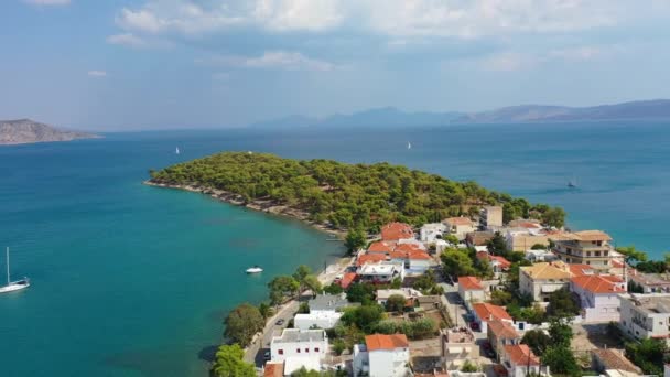 Vista aérea de Ermioni, Grecia - videografía de drones — Vídeos de Stock