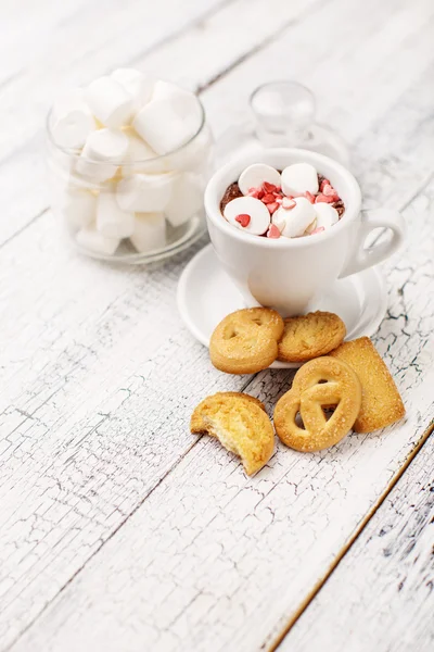 Bisquits on wooden background — Stock Photo, Image