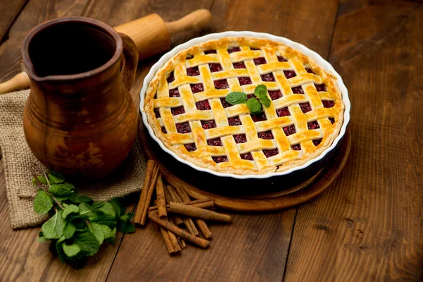 Tarta de cereza casera —  Fotos de Stock