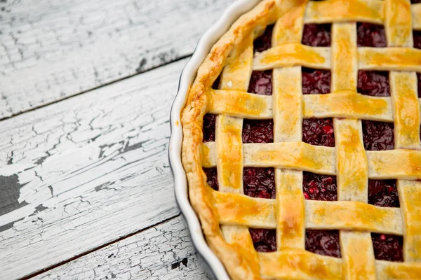 Tarte aux cerises maison — Photo