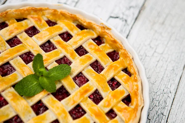 Tarte aux cerises maison — Photo