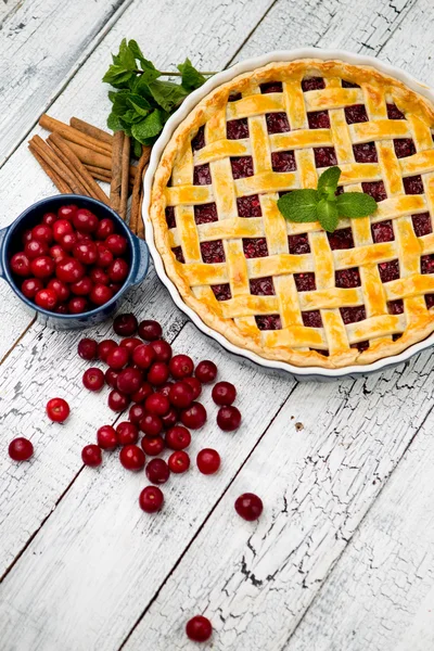 Tarte aux cerises maison — Photo