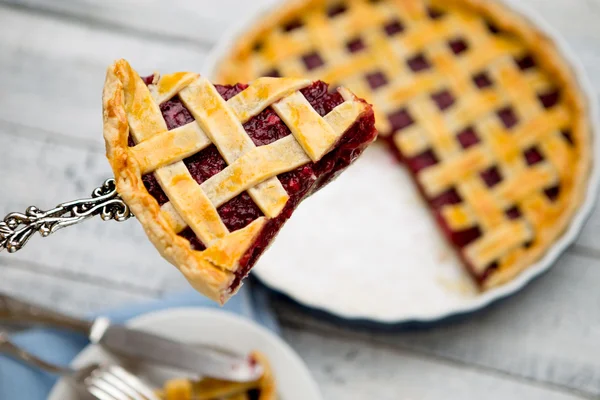 Tarte aux cerises maison — Photo