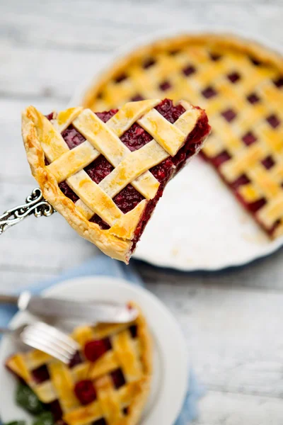 Tarta de cereza casera — Foto de Stock