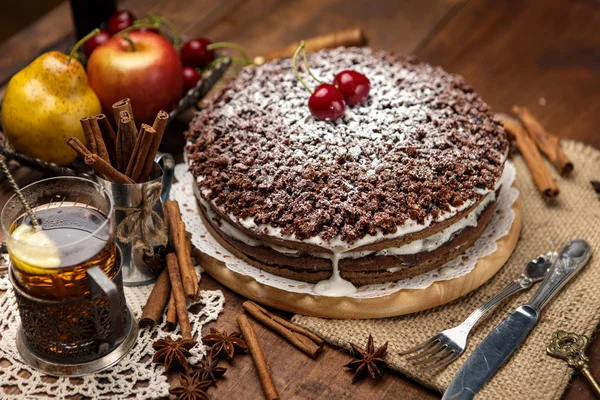 Tarte au chocolat maison — Photo