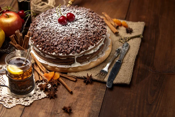 Tarte au chocolat maison — Photo