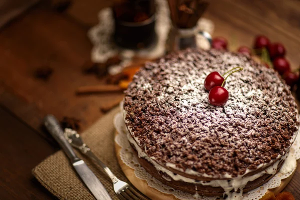 Tarte au chocolat maison — Photo