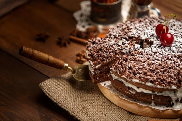 Domowej roboty ciasto czekoladowe — Zdjęcie stockowe