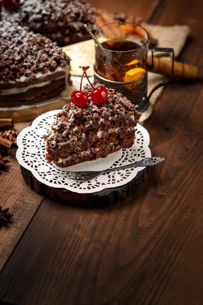 Torta de chocolate caseiro — Fotografia de Stock