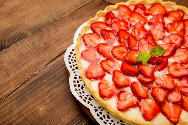 Tarta de fresa casera — Foto de Stock