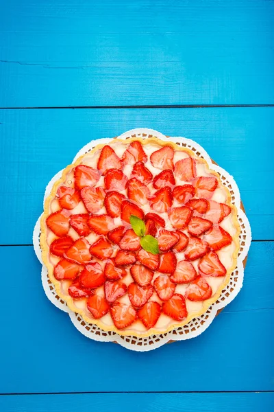 Tarta de fresa casera — Foto de Stock