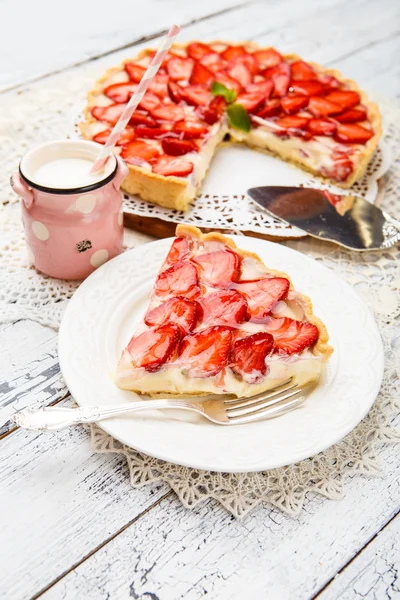 Tarta de fresa casera — Foto de Stock