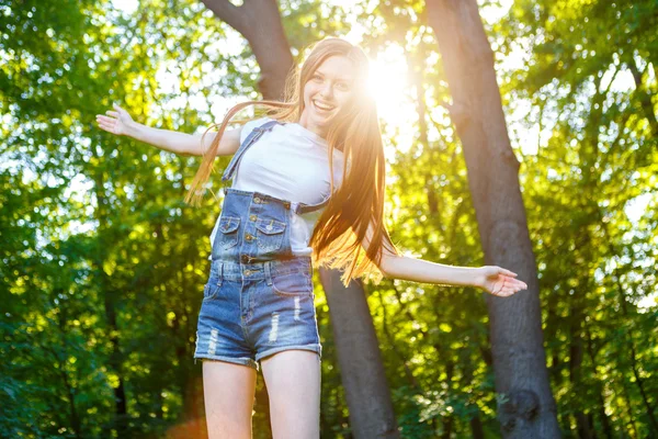 Beautiful smiling red-haired young woman — Stock Photo, Image