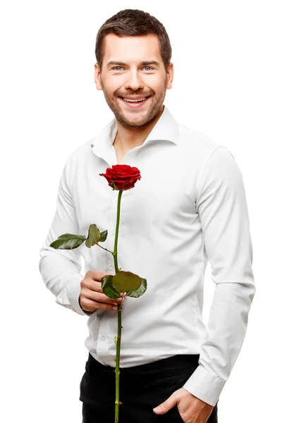 Jeune homme porte des fleurs — Photo