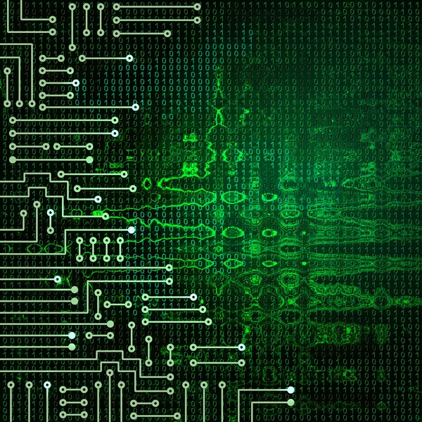 Dessin du circuit électronique moderne — Photo