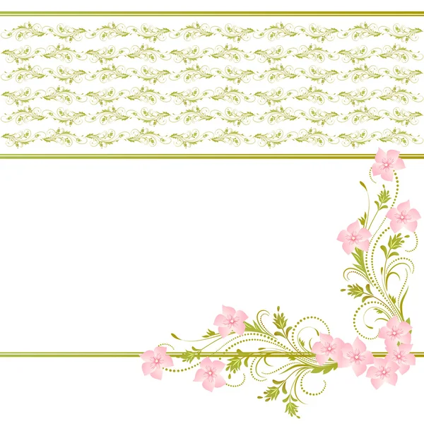 Ornamento floral decorativo — Vetor de Stock