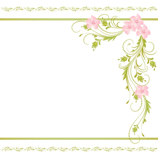 Ornamento floral decorativo —  Vetores de Stock