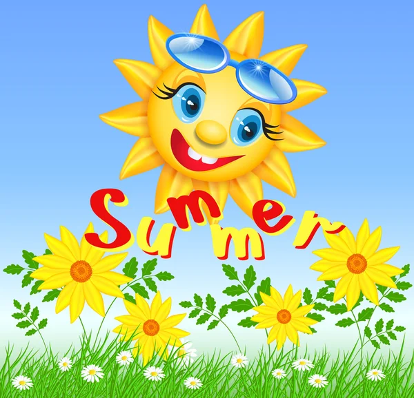 Yazıt yaz ile gülümseyen güneş 