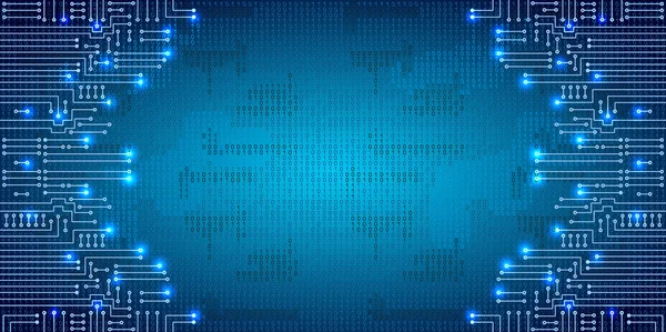 Circuit électronique et code binaire — Image vectorielle
