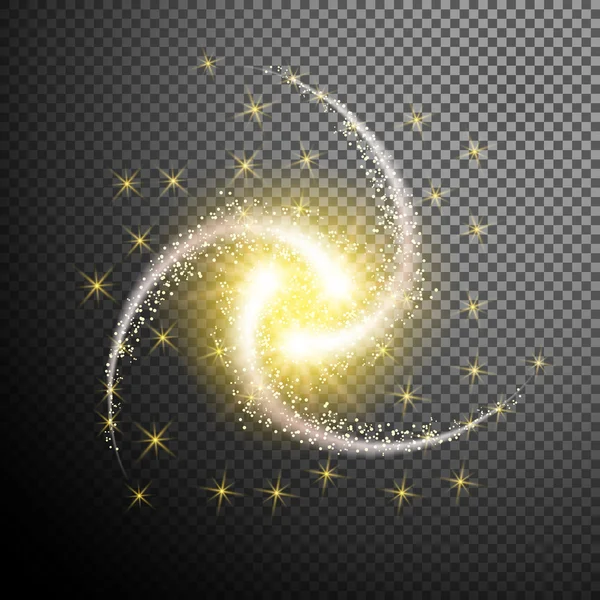 Étoiles brillantes comme élément de conception isolé sur translucide spécial — Image vectorielle