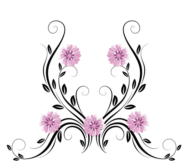 Dekorativer floraler Schmuck — Stockvektor