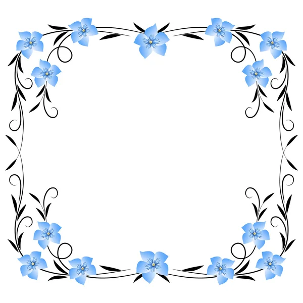 Floral sieraad frame — Stockvector