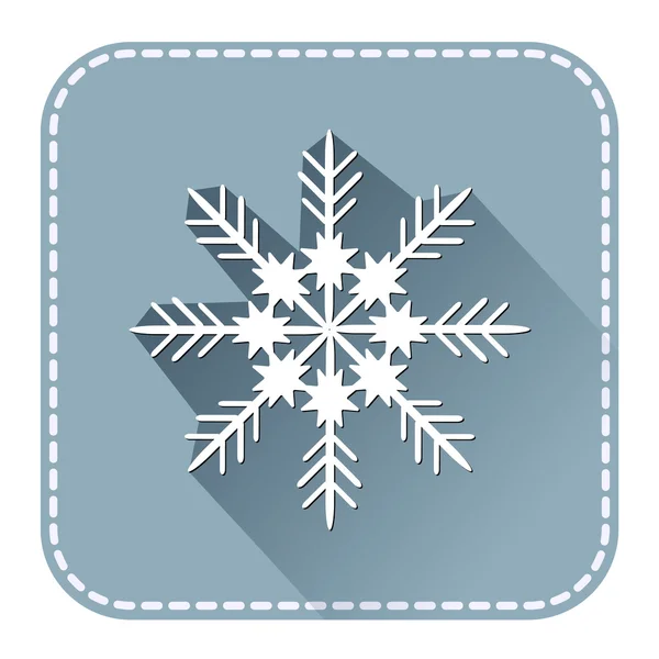 Platte avatar met Kerstmis sneeuwvlok — Stockvector