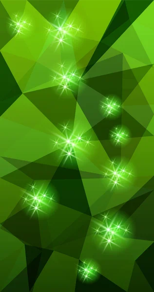 Fond polygonal abstrait avec étoiles — Image vectorielle