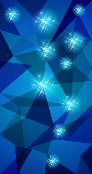 Абстрактный многоугольный фон со звездами — стоковый вектор