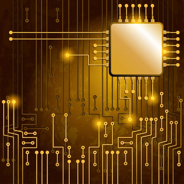 Dessin du circuit électronique moderne — Image vectorielle