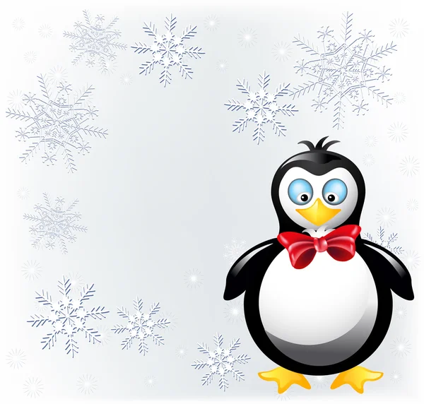 Grappig pinguïn in bow tie — Stockvector