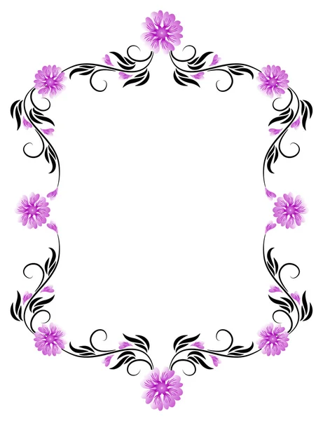 Frame with floral ornament — Stock Vector