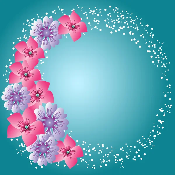 Flowers frame — Stock Vector