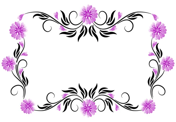 Frame with floral ornament — Stock Vector
