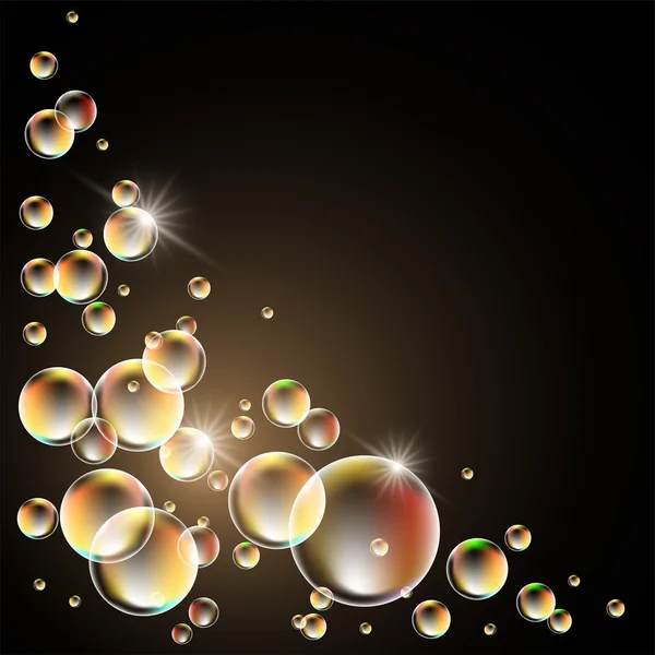 Gloeiende bubbels — Stockvector