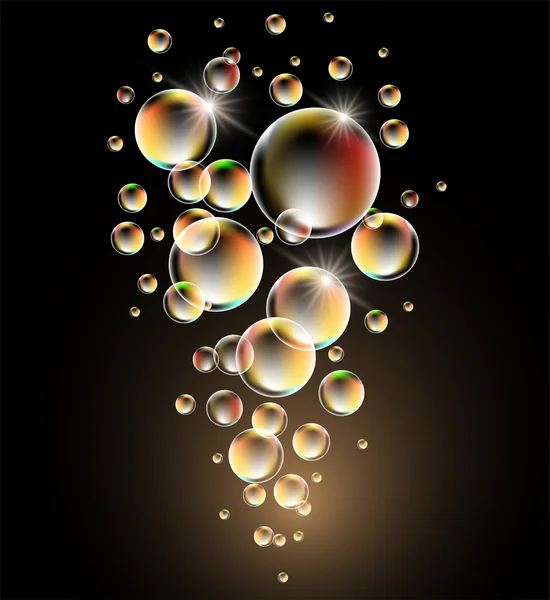 Gloeiende bubbels — Stockvector