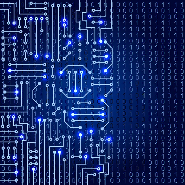 Dessin du circuit électronique moderne — Image vectorielle