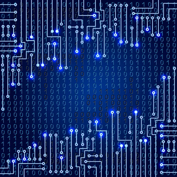 Desenho de circuito eletrônico moderno — Vetor de Stock