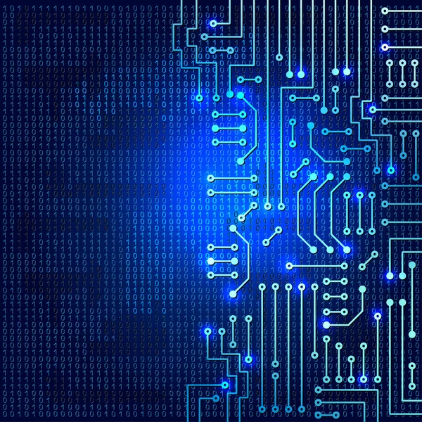 Dessin du circuit électronique moderne — Image vectorielle