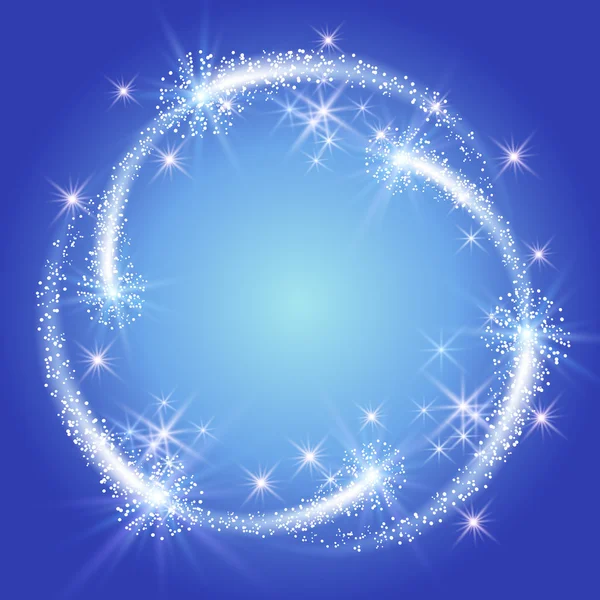 Yıldız ile parlayan mavi arka plan