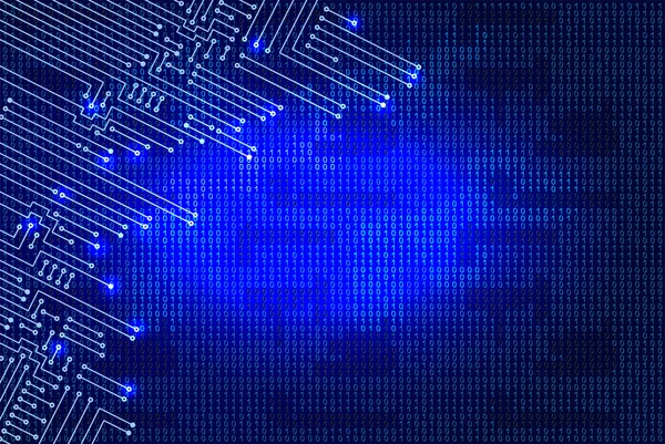 Dibujo moderno circuito electrónico — Archivo Imágenes Vectoriales
