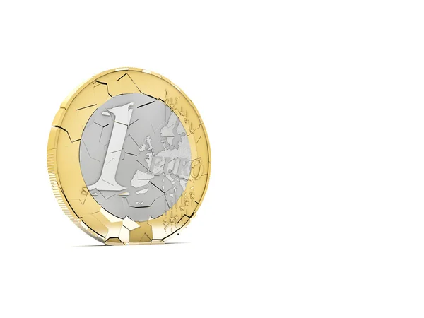 3D сломанной євро — стокове фото